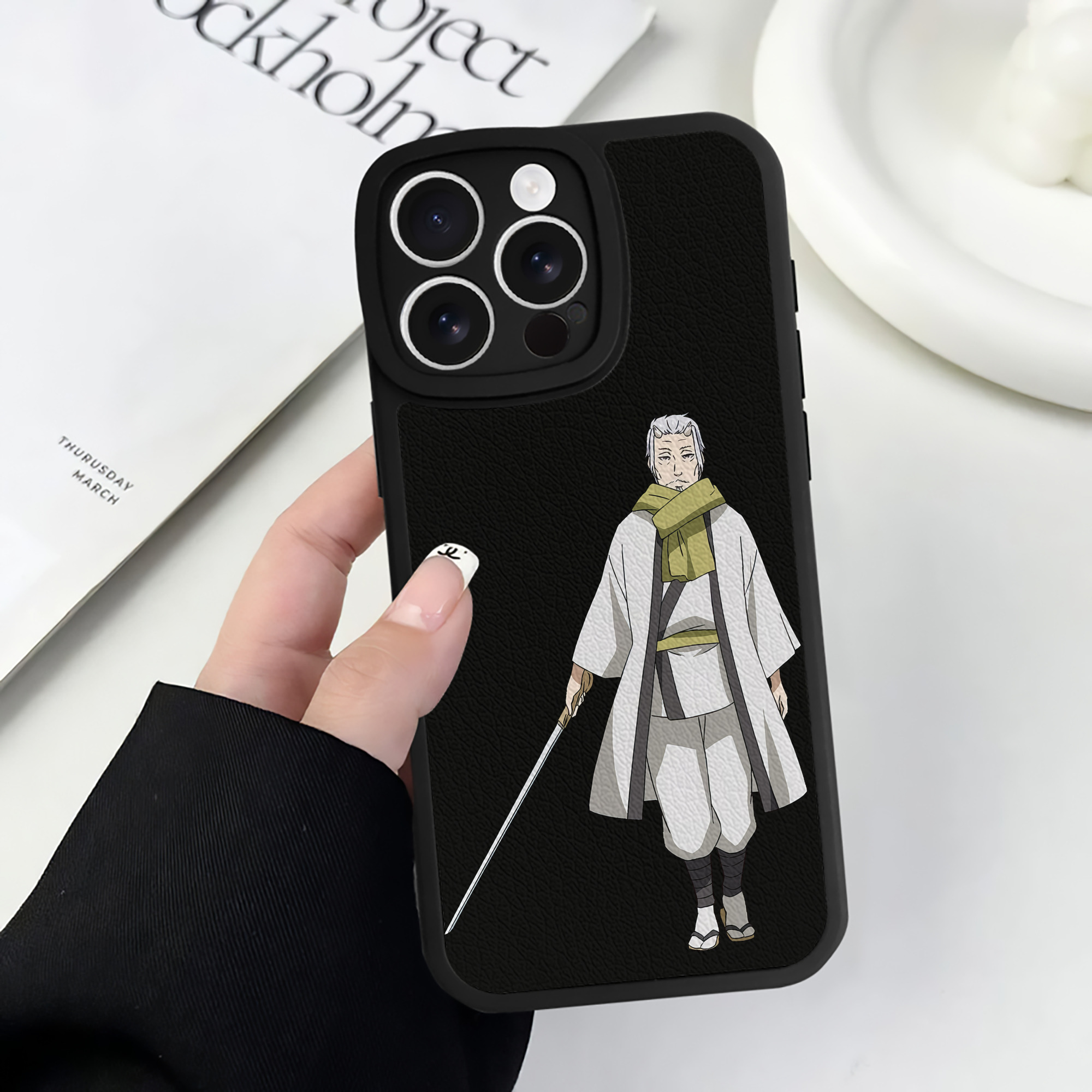 （画像用） 転スラ Regarding Reincarnated to Slime 【iPhone 16シリーズ対応】シリコンスマホケース（レザー調） 材質：シリコン